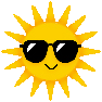 a sun wearing sunglasses