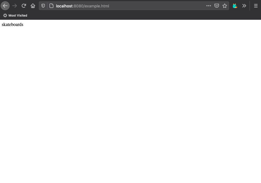 browser displaying the word skateboards in unstyled, tiny text